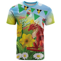 Wales Saint David's Day T Shirt Dydd Gwyl Dewi Hapus Dragon Daffodil - Wonder Print Shop