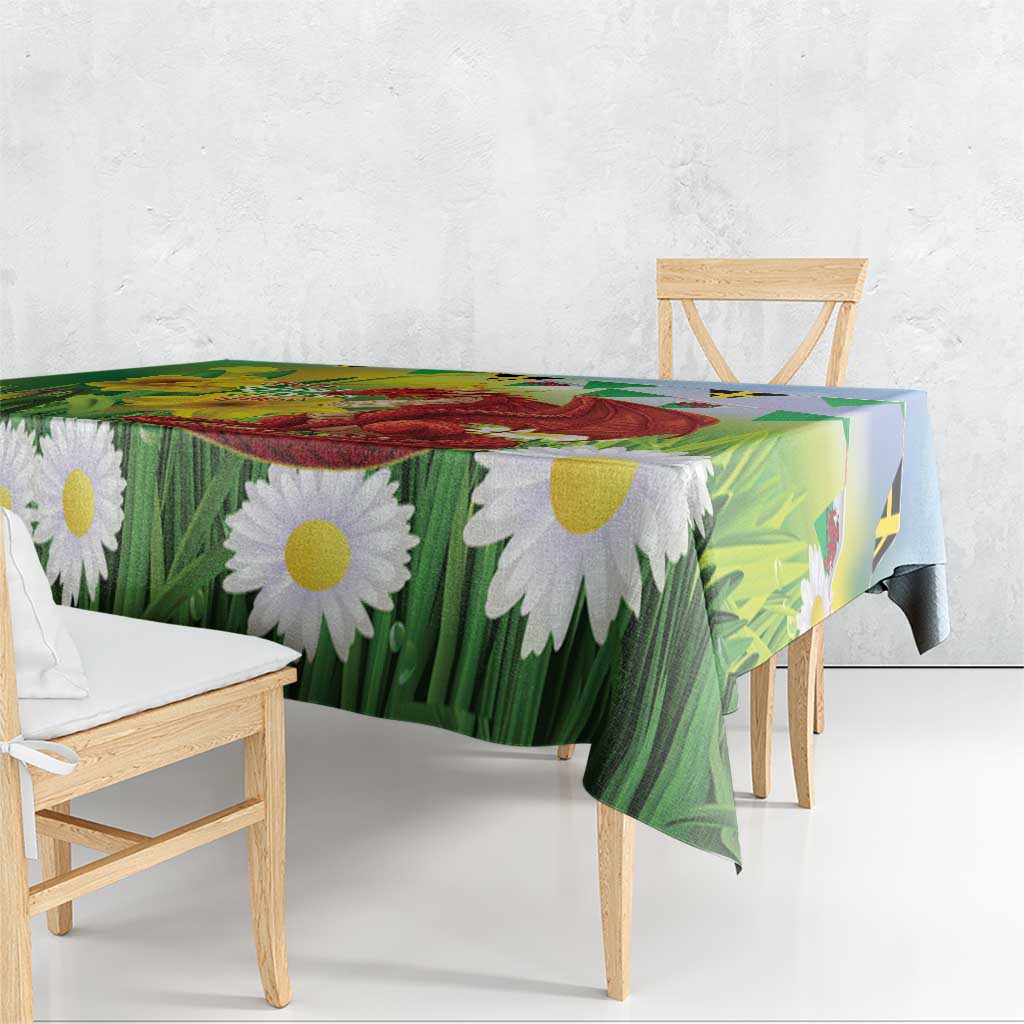 Wales Saint David's Day Tablecloth Dydd Gwyl Dewi Hapus Dragon Daffodil - Wonder Print Shop