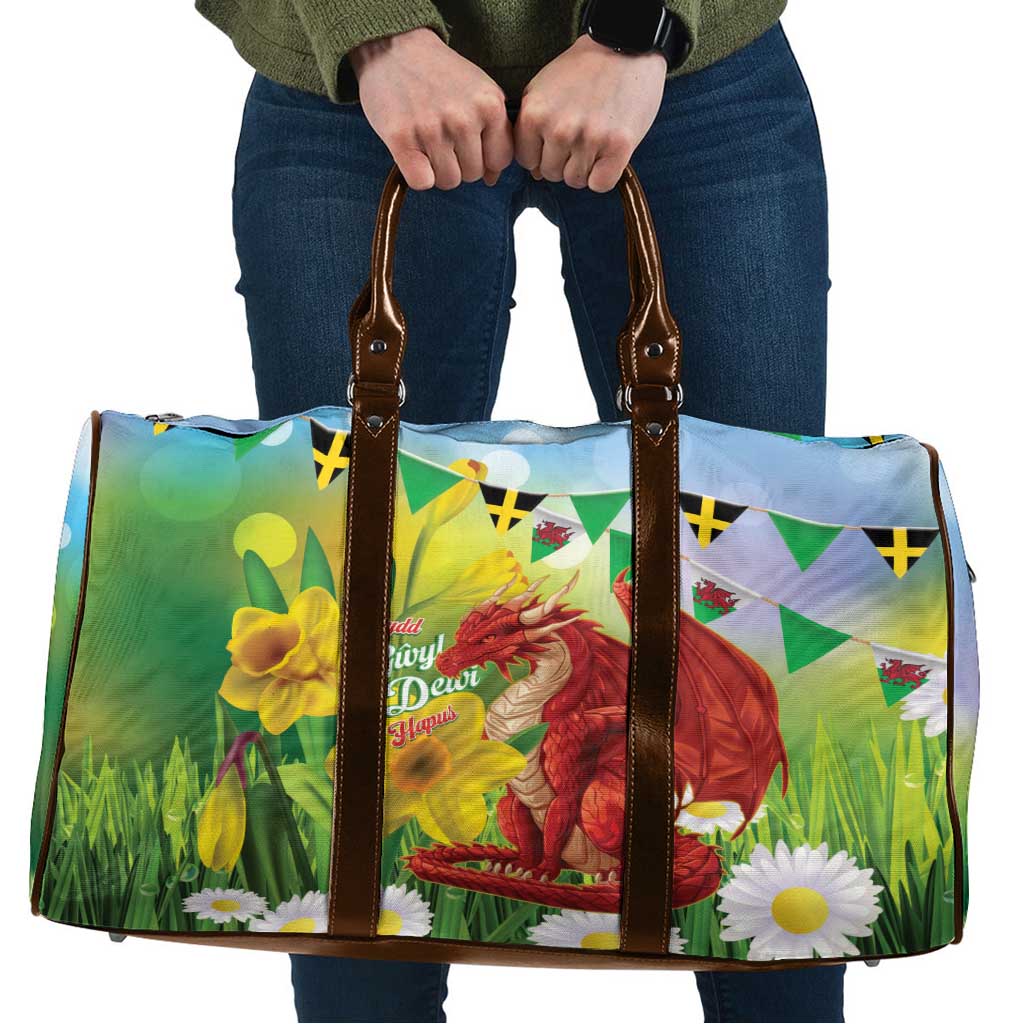 Wales Saint David's Day Travel Bag Dydd Gwyl Dewi Hapus Dragon Daffodil - Wonder Print Shop