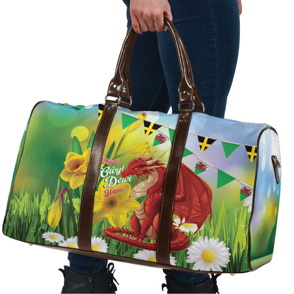 Wales Saint David's Day Travel Bag Dydd Gwyl Dewi Hapus Dragon Daffodil - Wonder Print Shop