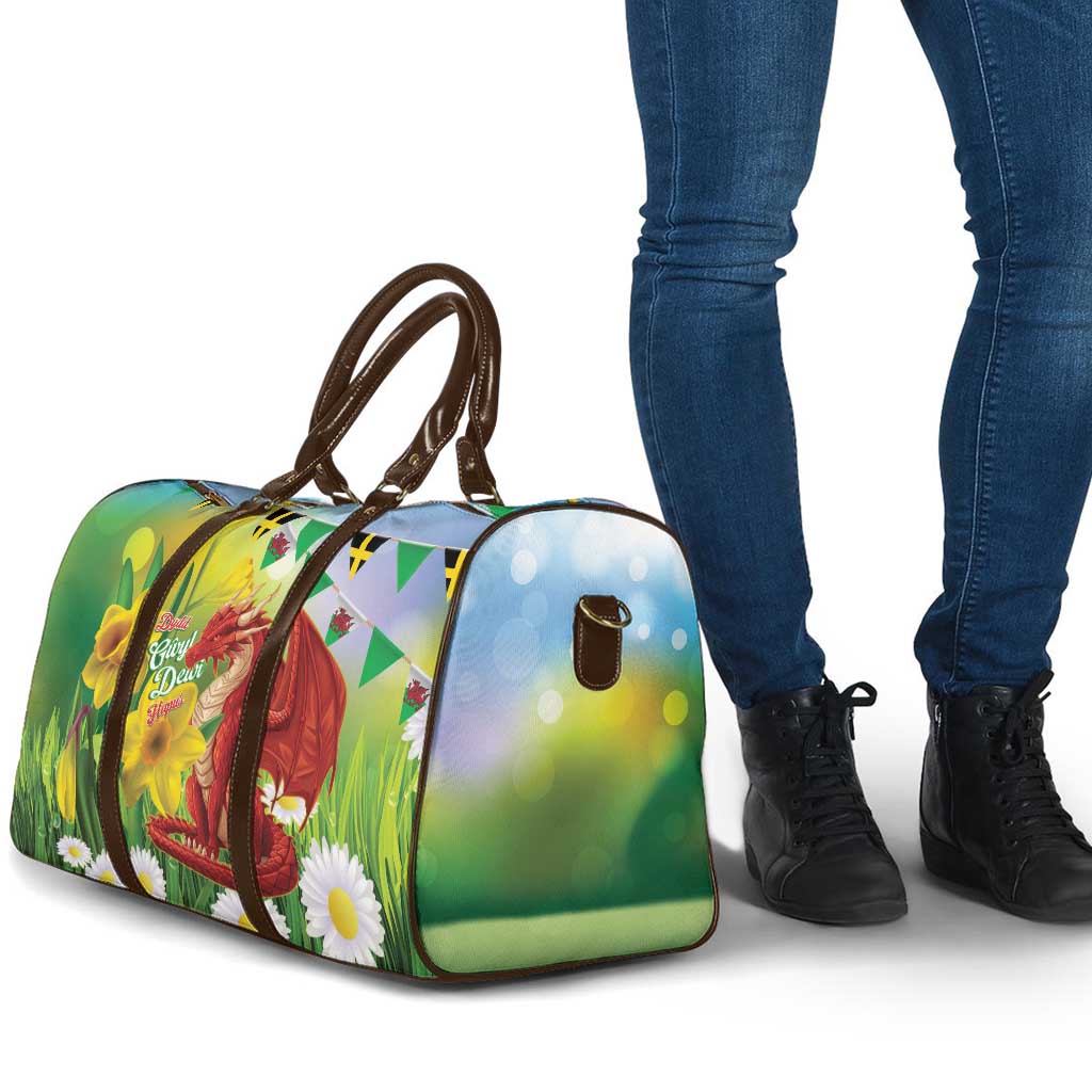 Wales Saint David's Day Travel Bag Dydd Gwyl Dewi Hapus Dragon Daffodil - Wonder Print Shop