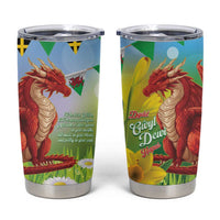 Wales Saint David's Day Tumbler Cup Dydd Gwyl Dewi Hapus Dragon Daffodil - Wonder Print Shop