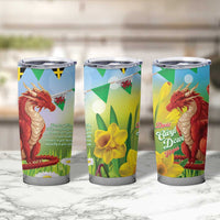Wales Saint David's Day Tumbler Cup Dydd Gwyl Dewi Hapus Dragon Daffodil - Wonder Print Shop
