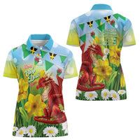 Wales Saint David's Day Women Polo Shirt Dydd Gwyl Dewi Hapus Dragon Daffodil - Wonder Print Shop