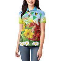 Wales Saint David's Day Women Polo Shirt Dydd Gwyl Dewi Hapus Dragon Daffodil - Wonder Print Shop