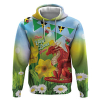 Wales Saint David's Day Zip Hoodie Dydd Gwyl Dewi Hapus Dragon Daffodil - Wonder Print Shop