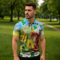 Wales Saint David's Day Zipper Polo Shirt Dydd Gwyl Dewi Hapus Dragon Daffodil - Wonder Print Shop