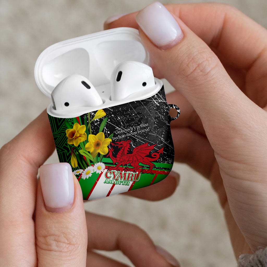 Wales Saint David's Day AirPods Case Cymru Am Byth Welsh Dragon - Wonder Print Shop