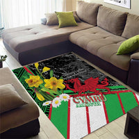 Wales Saint David's Day Area Rug Cymru Am Byth Welsh Dragon - Wonder Print Shop