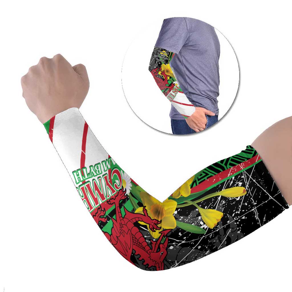 Wales Saint David's Day Arm Sleeves Cymru Am Byth Welsh Dragon - Wonder Print Shop