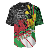 Wales Saint David's Day Baseball Jersey Cymru Am Byth Welsh Dragon - Wonder Print Shop