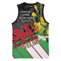 Wales Saint David's Day Basketball Jersey Cymru Am Byth Welsh Dragon - Wonder Print Shop