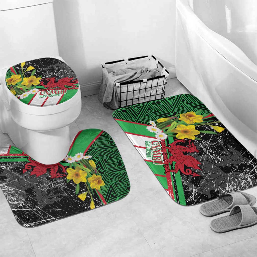 Wales Saint David's Day Bathroom Set Cymru Am Byth Welsh Dragon - Wonder Print Shop
