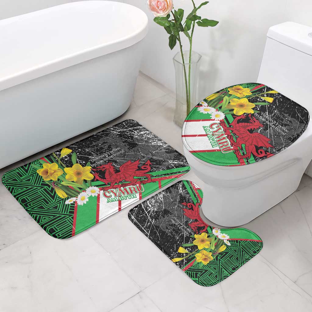 Wales Saint David's Day Bathroom Set Cymru Am Byth Welsh Dragon - Wonder Print Shop