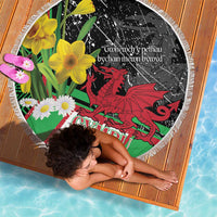 Wales Saint David's Day Beach Blanket Cymru Am Byth Welsh Dragon - Wonder Print Shop