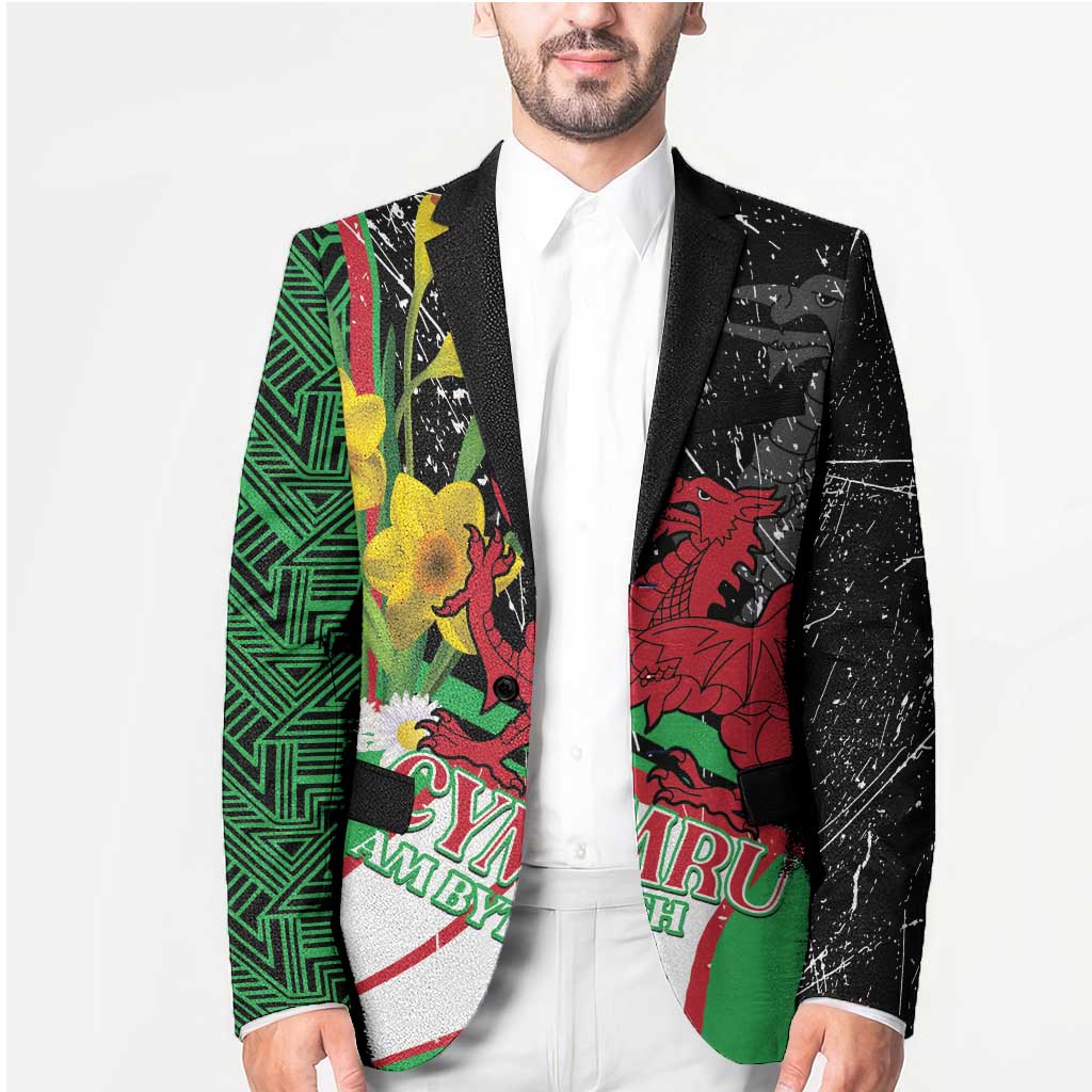 Wales Saint David's Day Blazer Cymru Am Byth Welsh Dragon - Wonder Print Shop