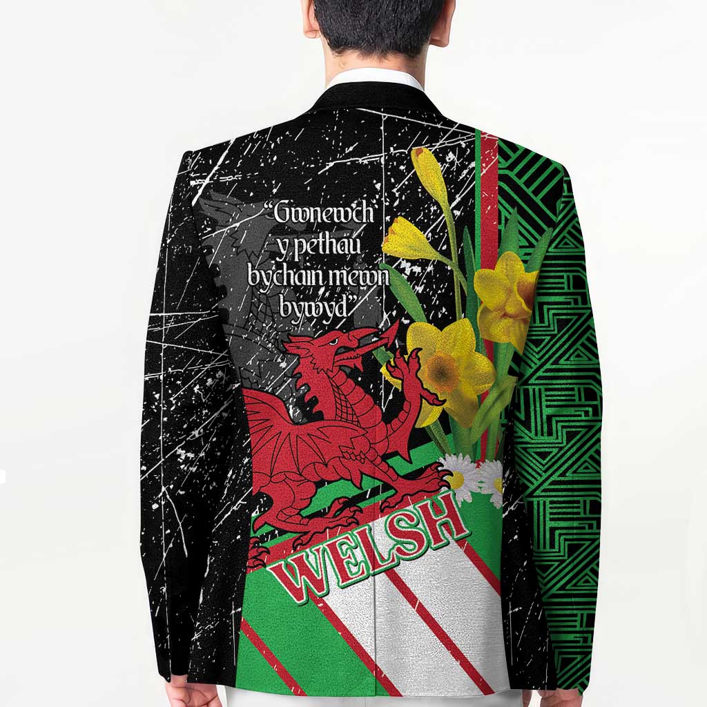 Wales Saint David's Day Blazer Cymru Am Byth Welsh Dragon - Wonder Print Shop