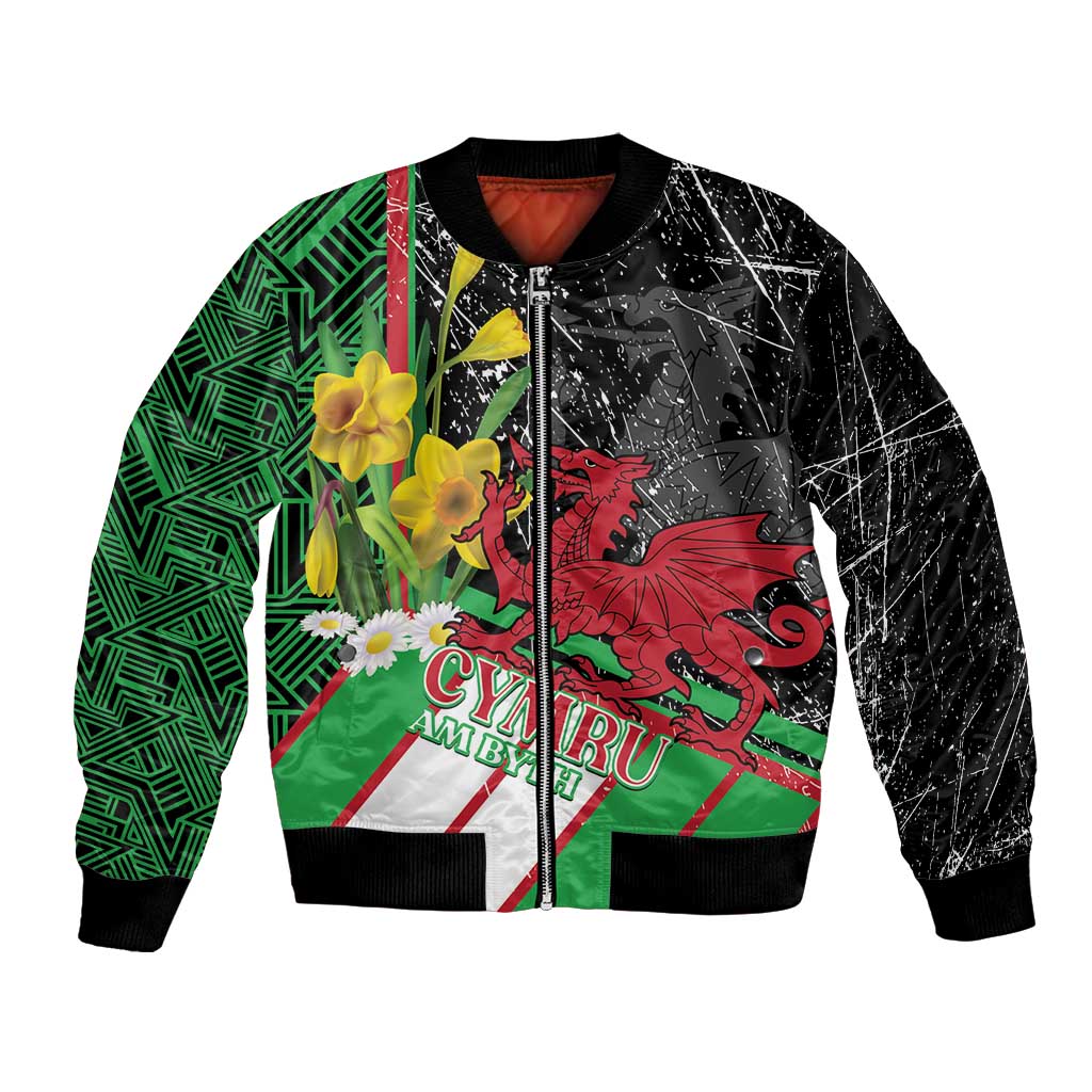 Wales Saint David's Day Bomber Jacket Cymru Am Byth Welsh Dragon - Wonder Print Shop