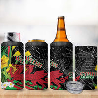 Wales Saint David's Day 4 in 1 Can Cooler Tumbler Cymru Am Byth Welsh Dragon - Wonder Print Shop