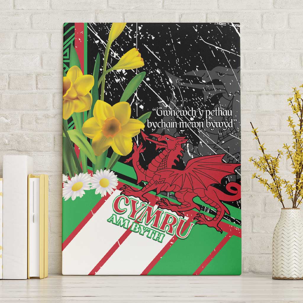 Wales Saint David's Day Canvas Wall Art Cymru Am Byth Welsh Dragon - Wonder Print Shop