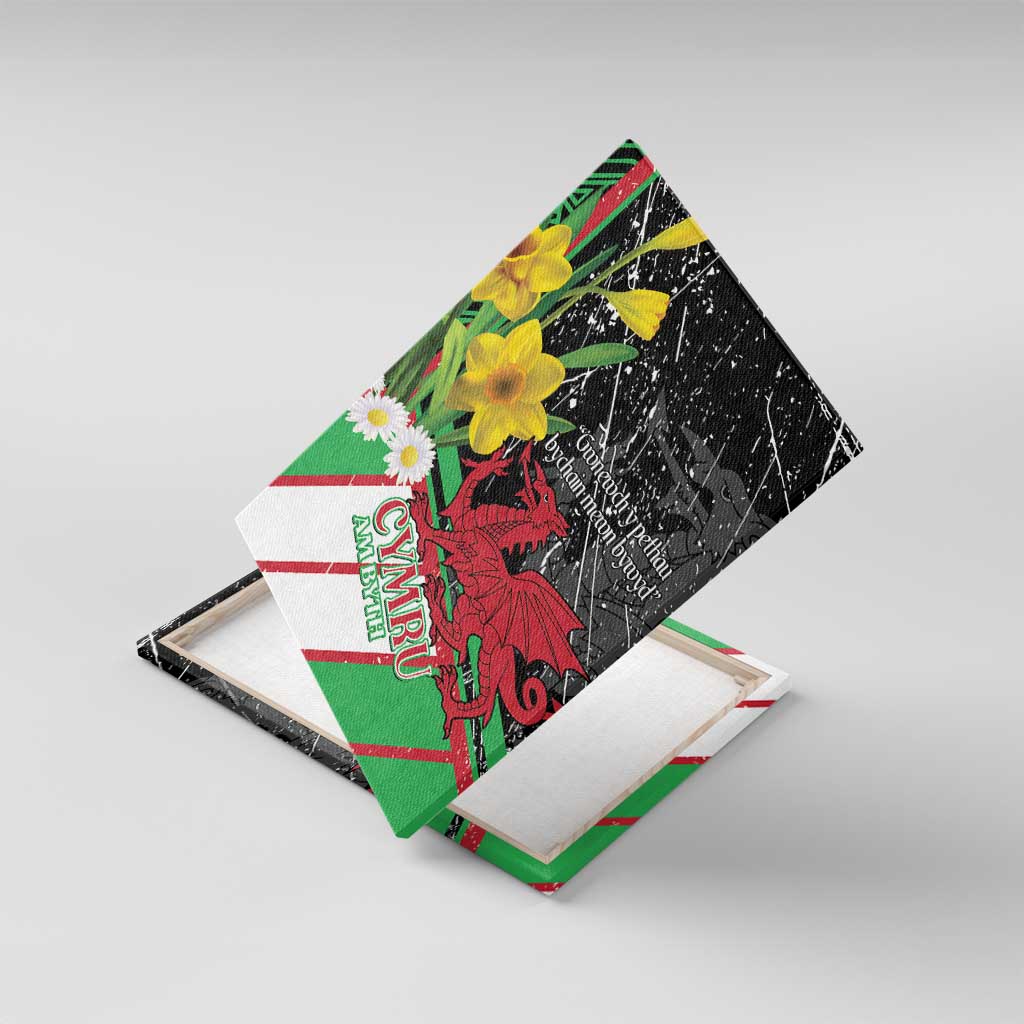 Wales Saint David's Day Canvas Wall Art Cymru Am Byth Welsh Dragon - Wonder Print Shop