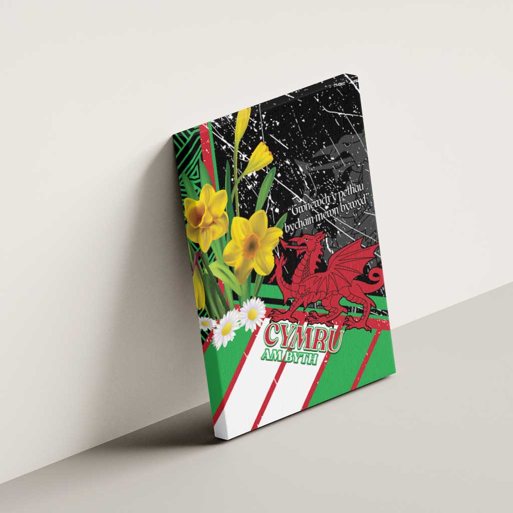 Wales Saint David's Day Canvas Wall Art Cymru Am Byth Welsh Dragon - Wonder Print Shop