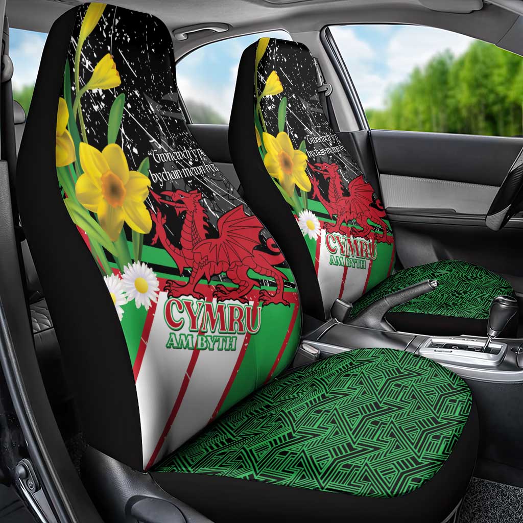 Wales Saint David's Day Car Seat Cover Cymru Am Byth Welsh Dragon - Wonder Print Shop