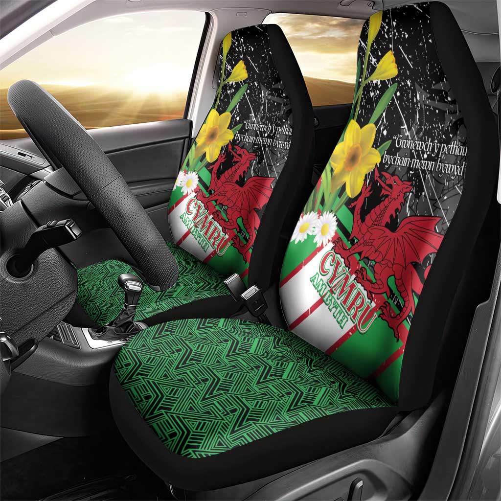 Wales Saint David's Day Car Seat Cover Cymru Am Byth Welsh Dragon - Wonder Print Shop