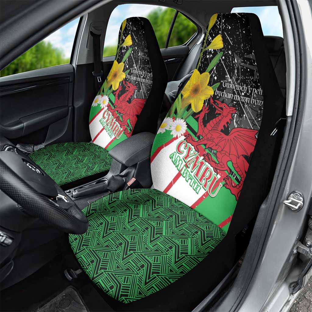 Wales Saint David's Day Car Seat Cover Cymru Am Byth Welsh Dragon - Wonder Print Shop