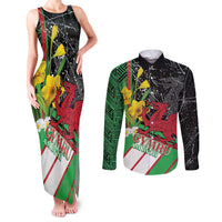 Wales Saint David's Day Couples Matching Tank Maxi Dress and Long Sleeve Button Shirt Cymru Am Byth Welsh Dragon - Wonder Print Shop