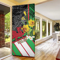 Wales Saint David's Day Door Cover Cymru Am Byth Welsh Dragon - Wonder Print Shop