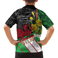 Wales Saint David's Day Family Matching Off Shoulder Maxi Dress and Hawaiian Shirt Cymru Am Byth Welsh Dragon - Wonder Print Shop