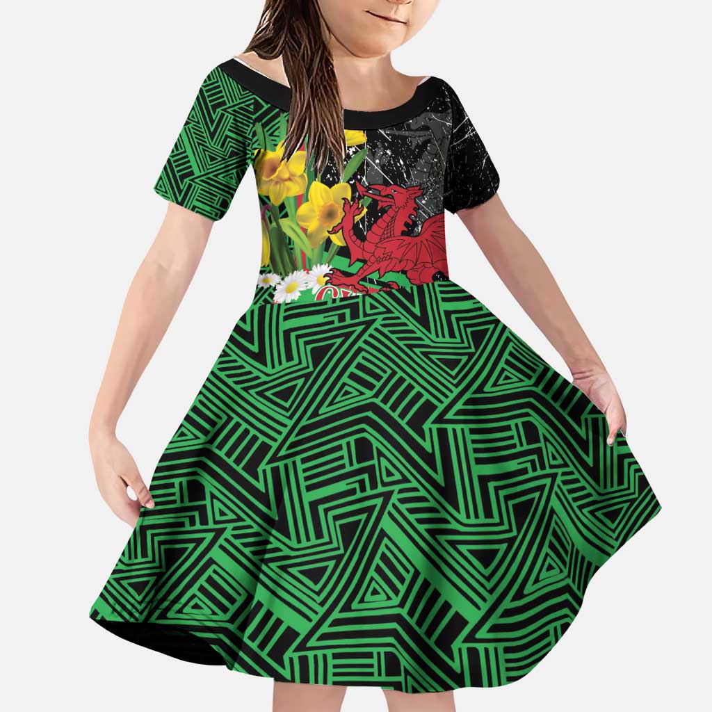 Wales Saint David's Day Family Matching Off Shoulder Maxi Dress and Hawaiian Shirt Cymru Am Byth Welsh Dragon - Wonder Print Shop