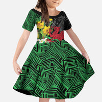 Wales Saint David's Day Family Matching Off Shoulder Maxi Dress and Hawaiian Shirt Cymru Am Byth Welsh Dragon - Wonder Print Shop