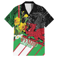 Wales Saint David's Day Family Matching Off Shoulder Maxi Dress and Hawaiian Shirt Cymru Am Byth Welsh Dragon - Wonder Print Shop