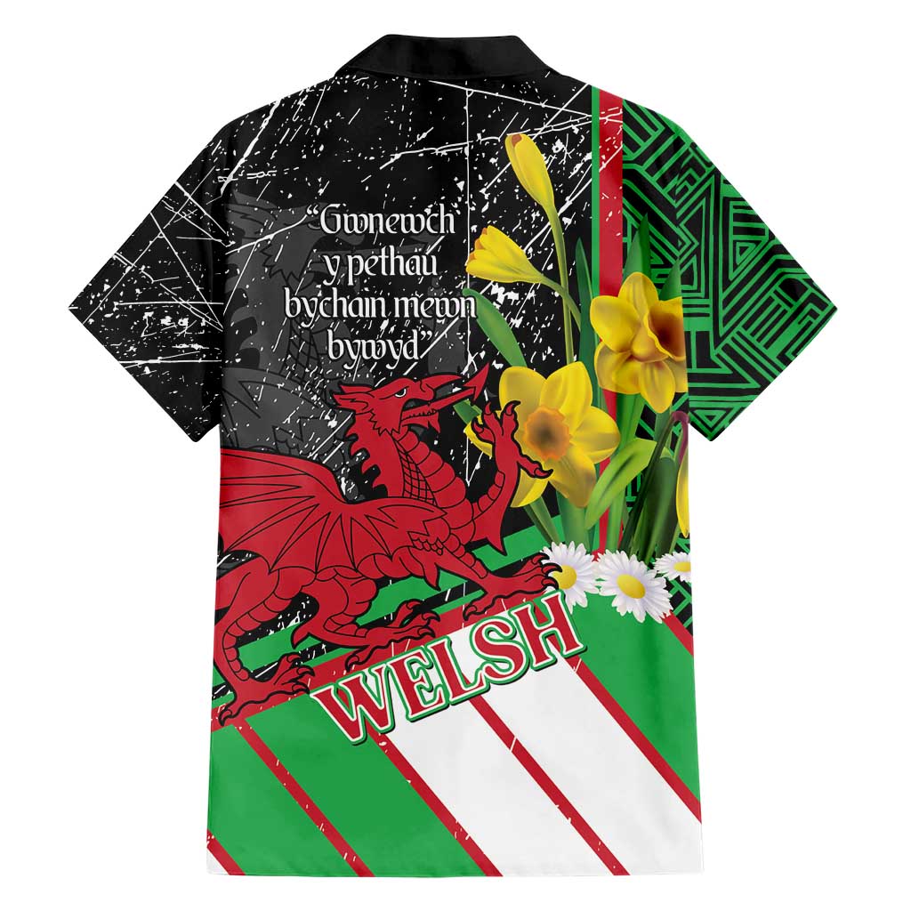 Wales Saint David's Day Family Matching Off Shoulder Maxi Dress and Hawaiian Shirt Cymru Am Byth Welsh Dragon - Wonder Print Shop