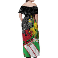 Wales Saint David's Day Family Matching Off Shoulder Maxi Dress and Hawaiian Shirt Cymru Am Byth Welsh Dragon - Wonder Print Shop