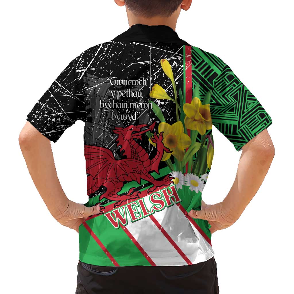 Wales Saint David's Day Family Matching Off Shoulder Short Dress and Hawaiian Shirt Cymru Am Byth Welsh Dragon - Wonder Print Shop