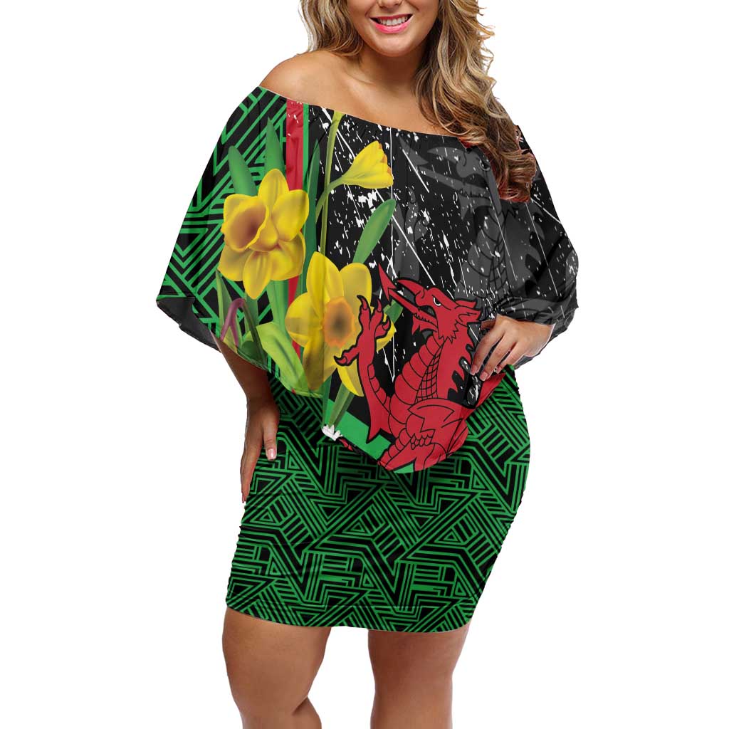 Wales Saint David's Day Family Matching Off Shoulder Short Dress and Hawaiian Shirt Cymru Am Byth Welsh Dragon - Wonder Print Shop