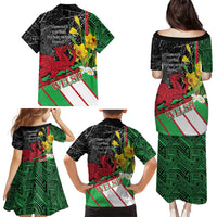 Wales Saint David's Day Family Matching Puletasi and Hawaiian Shirt Cymru Am Byth Welsh Dragon - Wonder Print Shop
