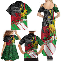 Wales Saint David's Day Family Matching Summer Maxi Dress and Hawaiian Shirt Cymru Am Byth Welsh Dragon - Wonder Print Shop
