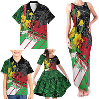 Wales Saint David's Day Family Matching Tank Maxi Dress and Hawaiian Shirt Cymru Am Byth Welsh Dragon - Wonder Print Shop