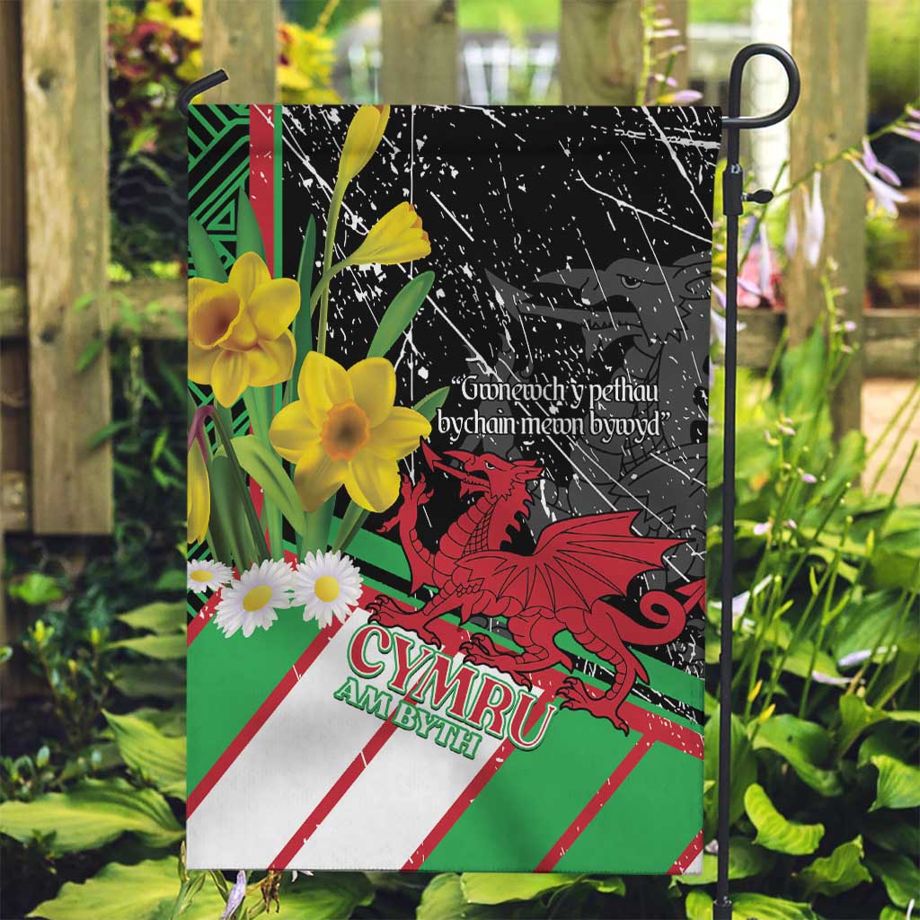 Wales Saint David's Day Garden Flag Cymru Am Byth Welsh Dragon - Wonder Print Shop