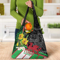 Wales Saint David's Day Grocery Bag Cymru Am Byth Welsh Dragon - Wonder Print Shop