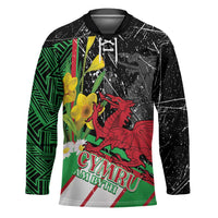 Wales Saint David's Day Hockey Jersey Cymru Am Byth Welsh Dragon - Wonder Print Shop