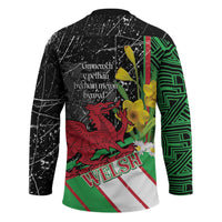 Wales Saint David's Day Hockey Jersey Cymru Am Byth Welsh Dragon - Wonder Print Shop
