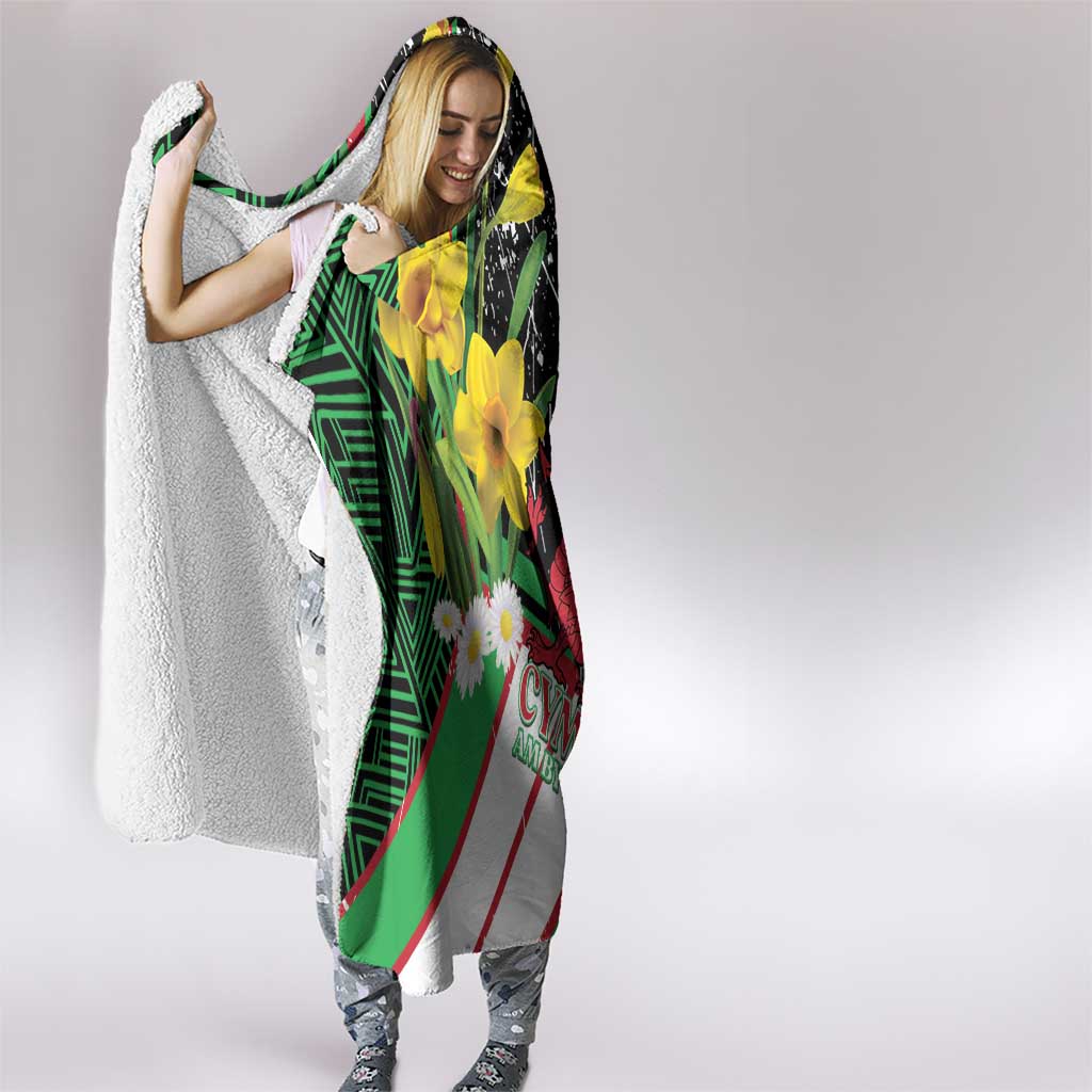 Wales Saint David's Day Hooded Blanket Cymru Am Byth Welsh Dragon - Wonder Print Shop