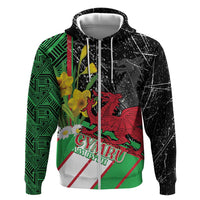 Wales Saint David's Day Hoodie Cymru Am Byth Welsh Dragon - Wonder Print Shop