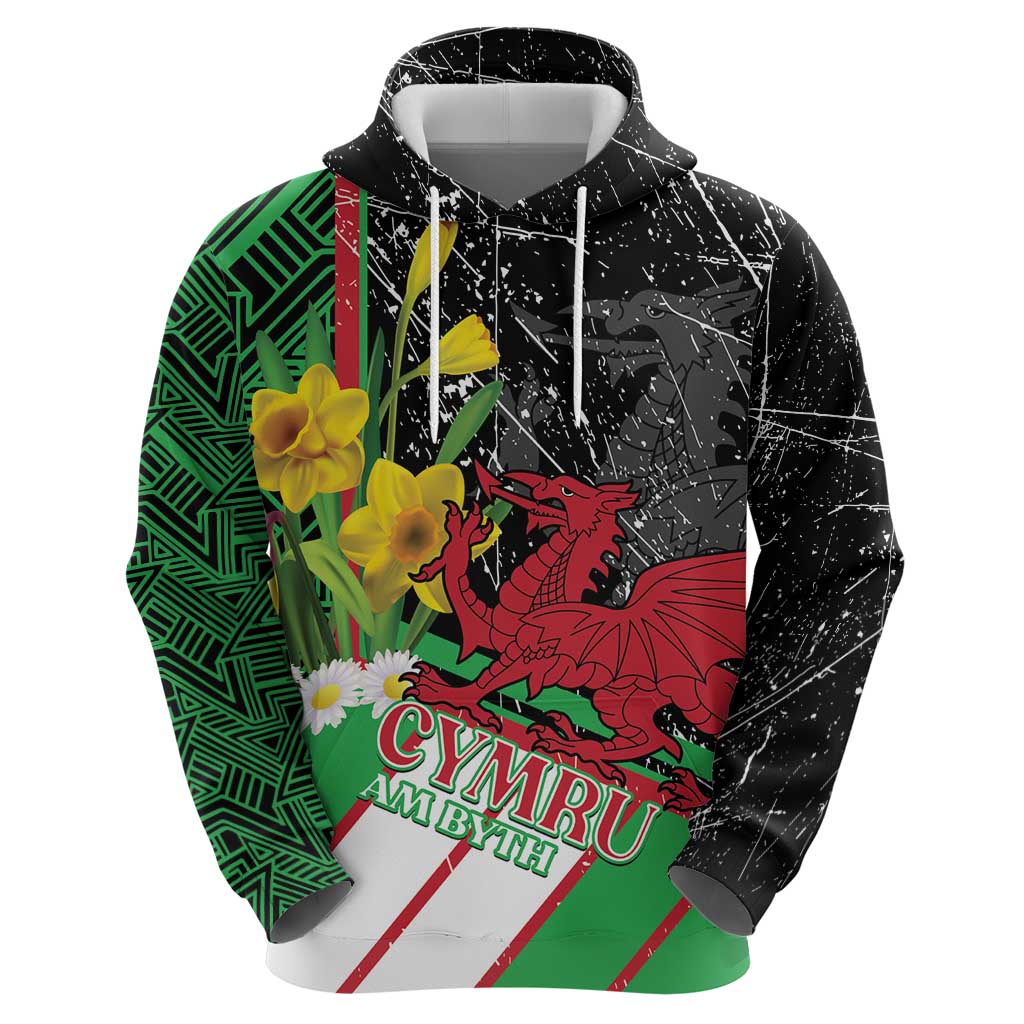 Wales Saint David's Day Hoodie Cymru Am Byth Welsh Dragon - Wonder Print Shop