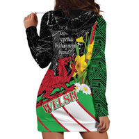 Wales Saint David's Day Hoodie Dress Cymru Am Byth Welsh Dragon - Wonder Print Shop